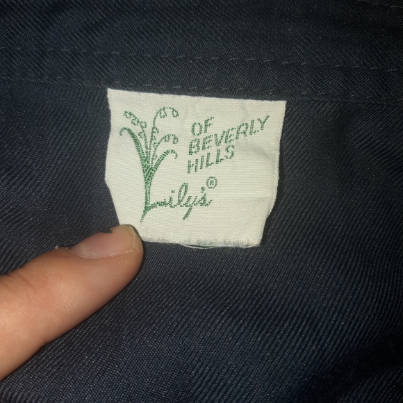 Lily's of Beverly Hills Navy Blue Pleated Skirt - Picture 7 of 7